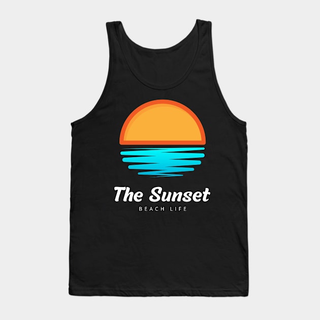 The Sunset Beach Life t-shirt Tank Top by MarCreative